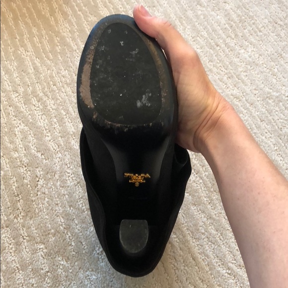 Prada Brushed Leather Belted Boots Sz 37 1/2 - Picture 6 of 8